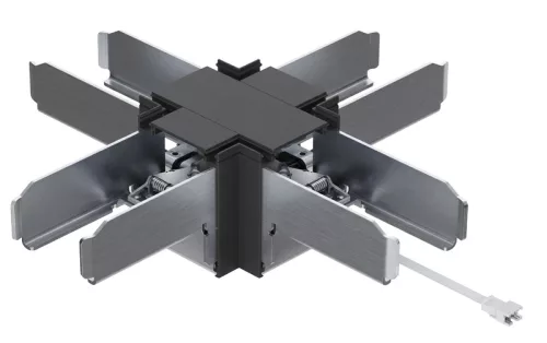 Tracon LINXB LIN irodai világítótest toldó, X alakú, fekete, 230V, 3,6W, 3000-5000K, 430lm, 1-10V dimmelhető