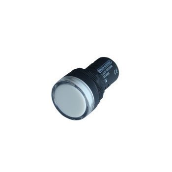   Tracon LJL22-DC230W LED-es jelzőlámpa, fehér 230V DC, d=22mm