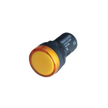   Tracon LJL22-DC230Y LED-es jelzőlámpa, sárga 230V DC, d=22mm