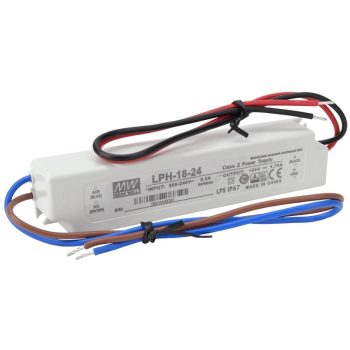  Tracon LPH-18-24, Műanyag házas LED meghajtó 180-264 VAC / 24 VDC; 18 W; 0-0,75 A; IP67