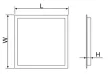 Tracon LPM606050NW, LED panel, négyzet, fehér 230VAC, 50Hz, 48W, 4200lm, 4000K, IP40, 595×595mm,