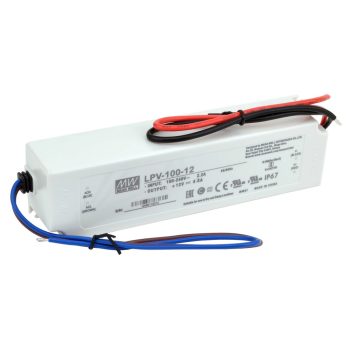  Tracon LPV-100-12, Műanyag házas LED meghajtó 90-264 VAC / 12 VDC; 100 W; 0-8,5 A; IP67