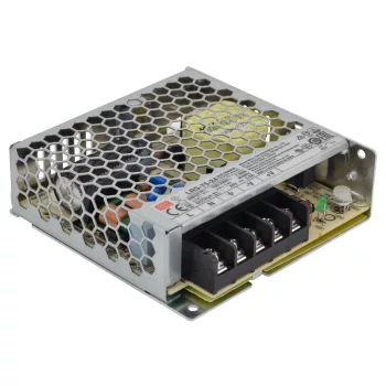  Tracon LRS-75-24, Fém házas LED meghajtó szalagokhoz, szabályozható DC kimenet 85-264 VAC / 24 VDC; 75 W; 0-3,2 A
