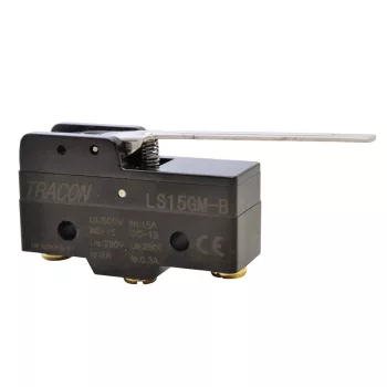   Tracon LS15GM-B Helyzetkapcsoló, rugószáras 1×CO, 2A/230V AC, 49mm, IP00