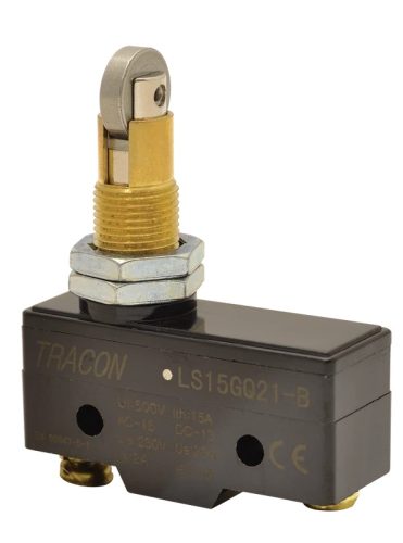 Tracon LS15GQ21-B Helyzetkapcsoló, görgős 1×CO, 2A/230V AC, 90°, IP00