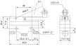 Tracon LS15GW2-B Helyzetkapcsoló, rugószáras-görgős 1×CO, 2A/230V AC, 35mm, IP00