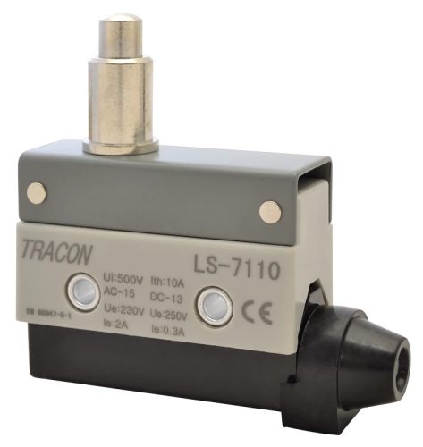 Tracon LS7110 Helyzetkapcsoló, kúpos, ütközős 1×CO, 2A/230V AC, 22mm, IP40