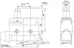 Tracon LS7110 Helyzetkapcsoló, kúpos, ütközős 1×CO, 2A/230V AC, 22mm, IP40