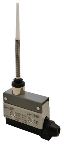 Tracon LS7166 Helyzetkapcsoló, rugószáras-pálcás 1×CO, 2A/230V AC, 86mm, IP40