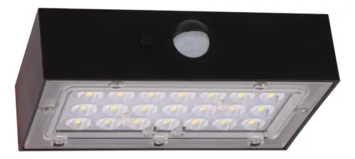 Tracon LSBB3W napelemes LED fali lámpa mozgásérzékelővel, fekete, 3 W, 350 lm, IP65