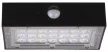 Tracon LSBB3W napelemes LED fali lámpa mozgásérzékelővel, fekete, 3 W, 350 lm, IP65