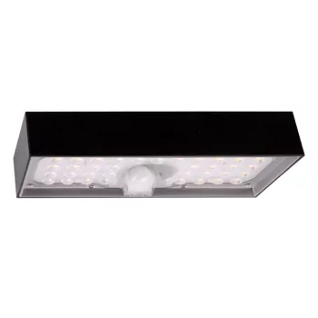 Tracon LSBB6W napelemes LED fali lámpa mozgásérzékelővel, fekete, 6 W, 900 lm, IP65
