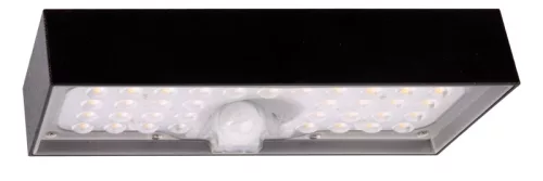 Tracon LSBB6W napelemes LED fali lámpa mozgásérzékelővel, fekete, 6 W, 900 lm, IP65