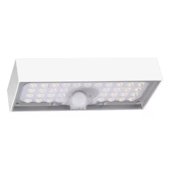 Tracon LSBW6W napelemes LED fali lámpa mozgásérzékelővel, fehér, 6 W, 900 lm, IP65