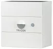 Tracon LSCW2W Napelemes LED fali világítótest mozgásérzékelővel, fehér 2 W, 3000/4000/6000 K, 300 lm, IP65, 3,7 V, 1,2 Ah