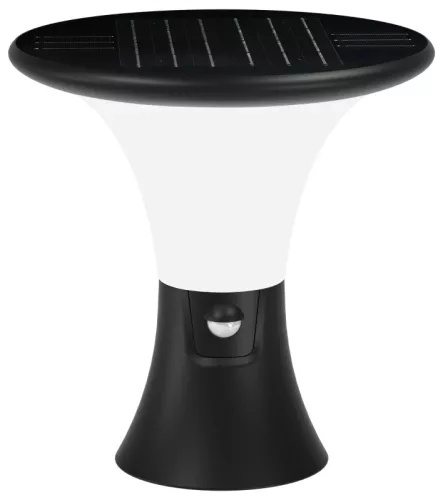 Tracon LSDP10W Napelemes LED állólámpa mozgásérzékelővel, fekete, 10 W, 1000 lm, 22 cm, IP65