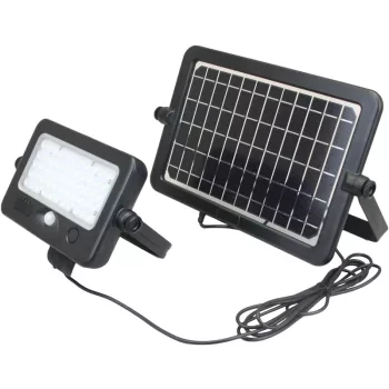   Tracon LSFLK10W Napelemes LED fényvető mozgásérzékelővel 10 W, 4000 K, 1100 lm, IP65, 3,7 V 7200 mAh