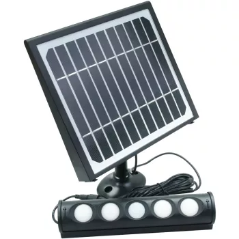 Tracon LSFLSP8W napelemes LED spot fényvető mozgásérzékelővel, fekete, 8 W, 700 lm, IP65