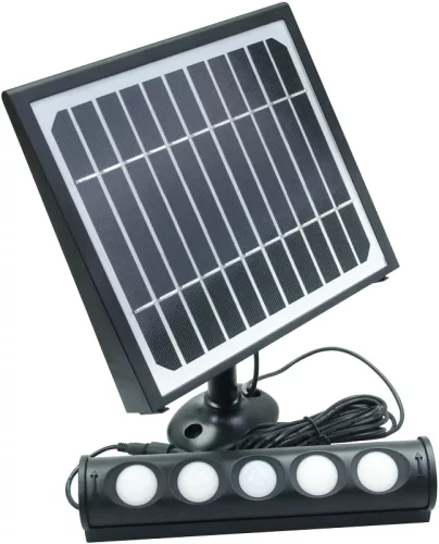 Tracon LSFLSP8W napelemes LED spot fényvető mozgásérzékelővel, fekete, 8 W, 700 lm, IP65