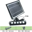 Tracon LSFLSP8W napelemes LED spot fényvető mozgásérzékelővel, fekete, 8 W, 700 lm, IP65
