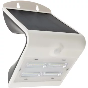 Tracon LSLBW3W napelemes LED fali lámpa mozgásérzékelővel, fehér, 3,2 W, 400 lm, IP65
