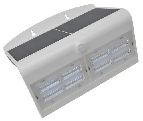 Tracon LSLBW7W, Napelemes LED fali világítótest mozgásérzékelővel, fehér 6,8 W, 4000 K, 800 lm, IP65, 3,7 V, 4 Ah