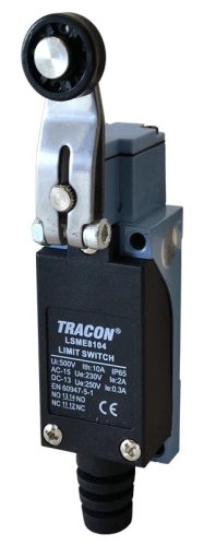 Tracon LSME8104 Helyzetkapcsoló, lengőkar-görgő 1×NO+1×NC, 5A/250V AC, 30mm, IP65