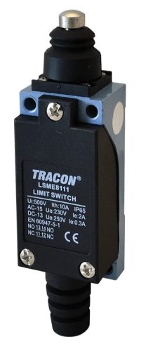 Tracon LSME8111 Helyzetkapcsoló, kúpos-ütközős 1×NO+1×NC, 5A/250V AC, IP65