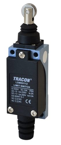 Tracon LSME8112 Helyzetkapcsoló, nyomógörgős 1×NO+1×NC, 5A/250V AC, IP65