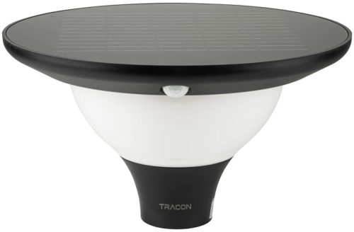 Tracon LSPLM15W Napelemes LED parkvilágító mozgásérzékelővel 15 W, 4000 K, 2000 lm, IP65, 3,2 V, 12 Ah