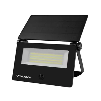 Tracon LSTB10NW napelemes LED fali lámpa mozgásérzékelővel, fekete, 10W 1100 lm