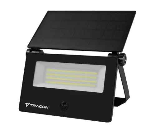 Tracon LSTB10NW napelemes LED fali lámpa mozgásérzékelővel, fekete, 10W 1100 lm