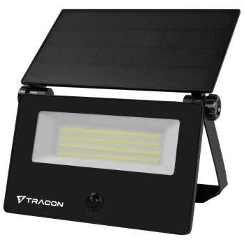 Tracon LSTB20NW napelemes LED fali lámpa mozgásérzékelővel, fekete, 20W 1800 lm