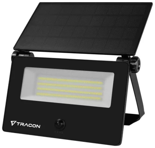 Tracon LSTB20NW napelemes LED fali lámpa mozgásérzékelővel, fekete, 20W 1800 lm