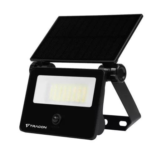 Tracon LSTBP3NW napelemes LED fali lámpa mozgásérzékelővel, fekete, 3W 300 lm
