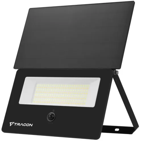 Tracon LSTBR45CCT napelemes LED fali lámpa mozgásérzékelővel, fekete, 45W 5000 lm CCT