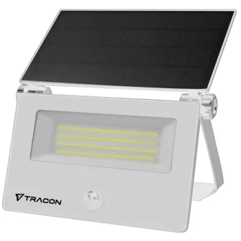 Tracon LSTW20NW napelemes LED fali lámpa mozgásérzékelővel, fehér, 20W 1800 lm