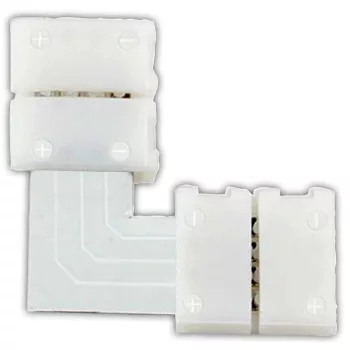   Tracon LSZTL10, Forrasztás nélküli "L" gyorscsatl. egyszínű LED szalagokhoz W=10 mm, 2P