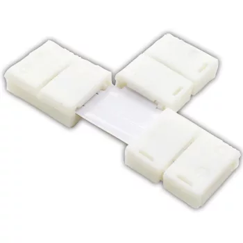   Tracon LSZTT8, Forrasztás nélküli "T" gyorscsatl. egyszínű LED szalagokhoz W=8 mm, 2P