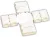 Tracon LSZTX10, Forrasztás nélküli "X" gyorscsatl. egyszínű LED szalagokhoz W=10 mm, 2P