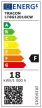 Tracon LT8G12018CW, Üveg LED világító cső, opál burás 230 V, 50 Hz, G13, 18 W, 1600 lm, 6500 K, 200°,