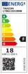 Tracon LT8G12018NW, Üveg LED világító cső, opál burás 230 V, 50 Hz, G13, 18 W, 1600 lm, 4000 K, 200°,