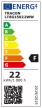 Tracon LT8G15022WW, Üveg LED világító cső, opál burás 230 V, 50 Hz, G13, 22 W, 1900 lm, 2700 K, 200°,