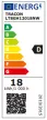 Tracon LT8GH12018NW, Üveg LED világító cső, opál burás 230 V, 50 Hz, G13, 18 W, 2450 lm, 4000 K, 200°,