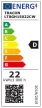 Tracon LT8GH15022CW, Üveg LED világító cső, opál burás 230 V, 50 Hz, G13, 22 W, 3000 lm, 6500 K, 200°,