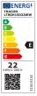 Tracon LT8GH15022WW, Üveg LED világító cső, opál burás 230 V, 50 Hz, G13, 22 W, 2900 lm, 3000 K, 200°,