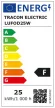 Tracon LUFOD25W, Fényerő-szabályozható LED fali lámpatest, 3 színhőmérséklet 230VAC,25W,2450/2600/2500lm,3000/4000/5700K,120°,IP65,