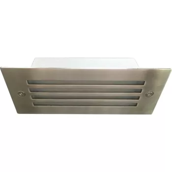   Tracon LVS02, LED süllyesztett fali lámpatest takaróráccsal, ezüst 110-240 VAC, 1,5 W, 100 lm, 3500 K, IP54,