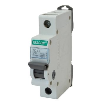   Tracon MB-1B-10, Kismegszakító, 1 pólus, B karakterisztika 10A, 4,5 kA