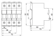 Tracon MB-3B-10, Kismegszakító, 3 pólus, B karakterisztika 10A, 4,5 kA